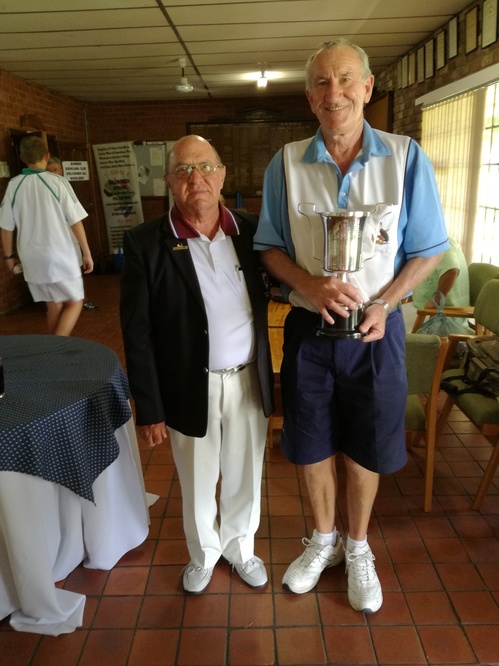Vlekkie Visser, winner of the men's senior singles at the KZN play-offs