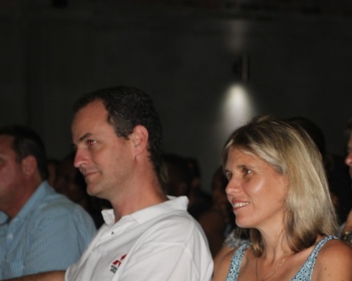 Craig and Loren Schnell are all ears as Sadleir shared crucial information about social media - PHOTO: Orrin Singh