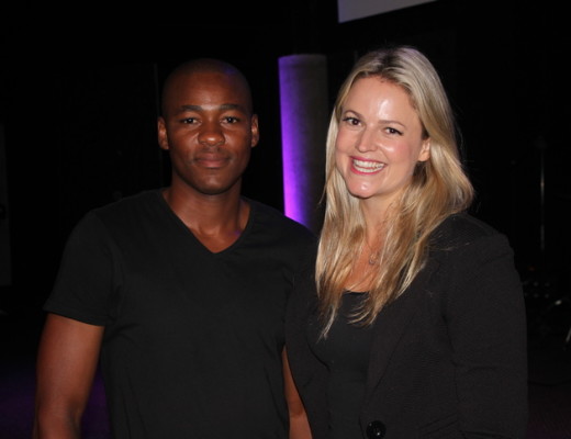 Sakhile Nyundu sneaks in a quick pic with Sadleir after the event - PHOTO: Orrin Singh