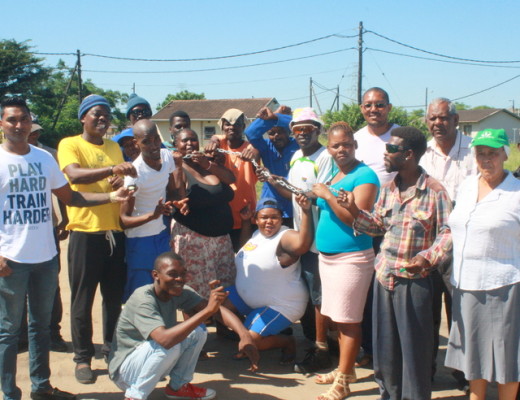 Residents of Ward 26( Aquadene, Brackenham and Nsezi) and ward councillor and committee members protested outside the contractor's site